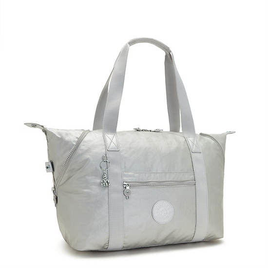 Kipling Art Medium Metallic Tote Veske Sølv | NO 1759UZ